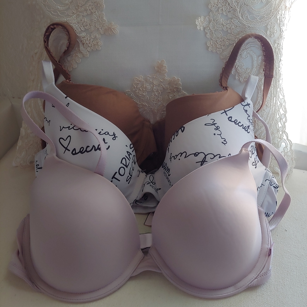 32D Demi lightly lined vuctoria secret bras